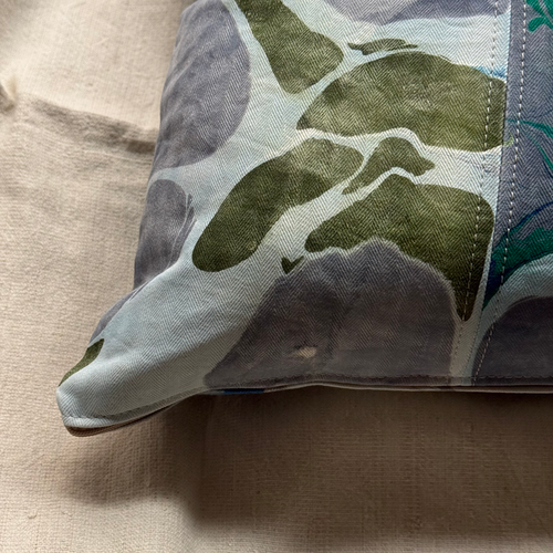 Hand Marbled One-of-a-Kind Pillow (26-03)