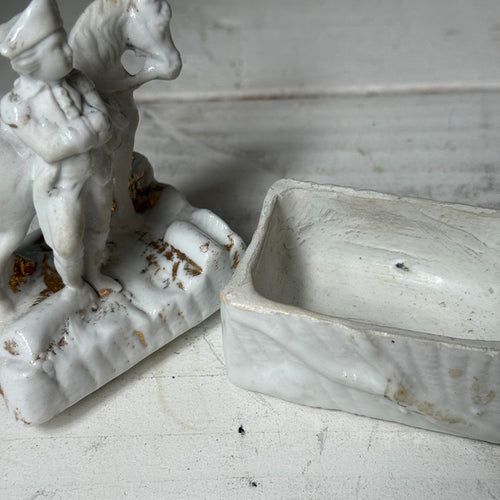 Antique German Porcelain Fairing Trinket Box (#05)