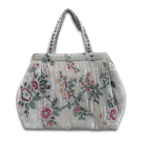 John Derian Custom Poppins Bag in S. Blue