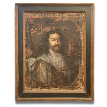 18th-century Italian Portrait Fragment