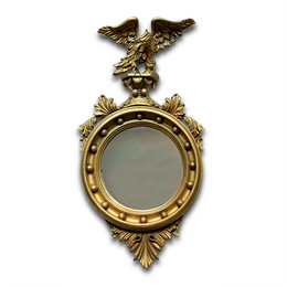 Early 20th-century Carved Gilded Eagle Mirror