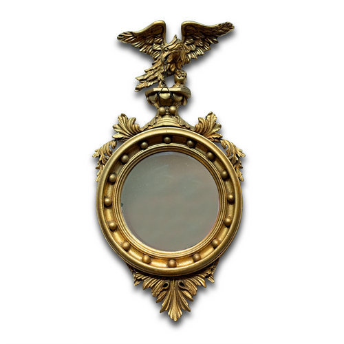 Early 20th-century Carved Gilded Eagle Mirror