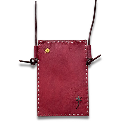 Leather Dragon Diffusion Palm Pocket in Bordo