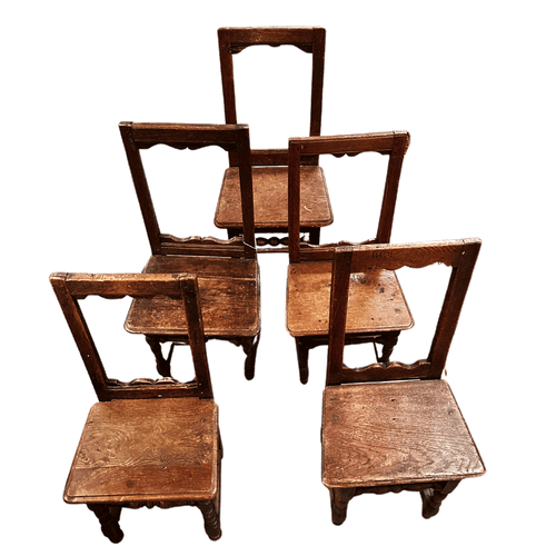 Set of 5 Unique 19th Century French Chairs