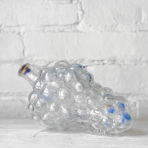 Antique Grape-Shaped Glass Container