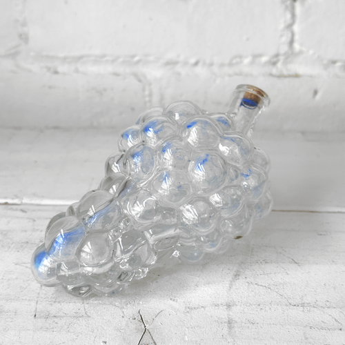 Antique Grape-Shaped Glass Container