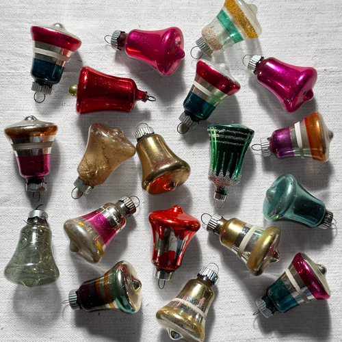 Set of 19 Vintage Mixed Bell Ornaments (VO61)