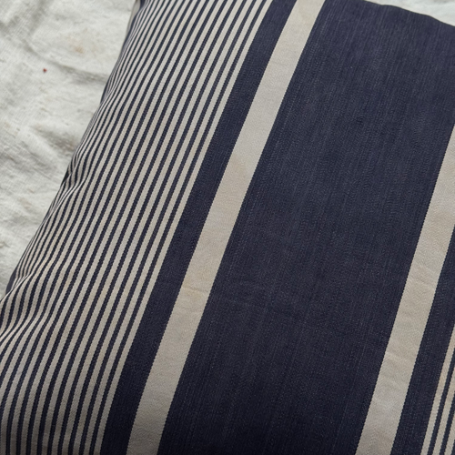 Custom 19th-century French Ticking Pillow (#3-31)