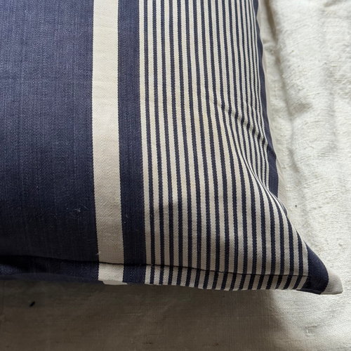 Custom 19th-century French Ticking Pillow (#3-31)