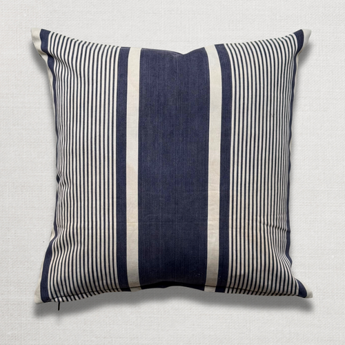 Custom 19th-century French Ticking Pillow (#3-31)