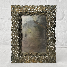 19th Century Reticulated Gilded Silver Picture Frame (#63)