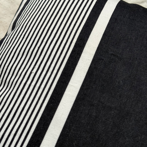 Custom 19th-century French Ticking Pillow (#3-33)