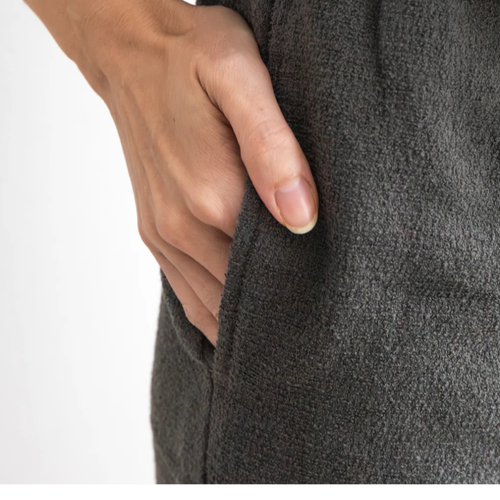 Charcoal Cotton Pile Relax Shorts