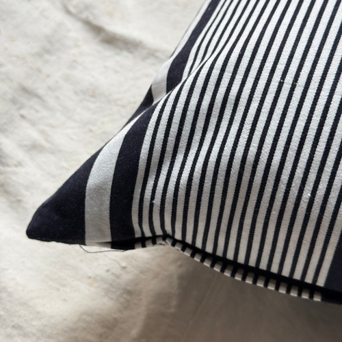 Custom 19th-century French Ticking Pillow (#3-33)