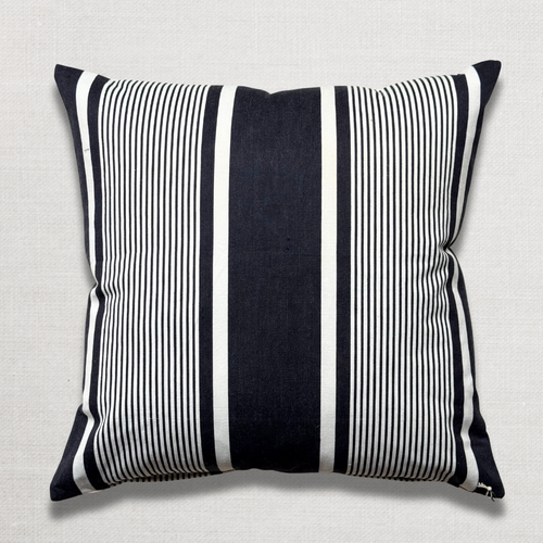 Custom 19th-century French Ticking Pillow (#3-33)