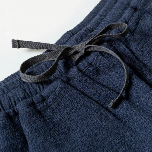 Navy Cotton Pile Relax Shorts