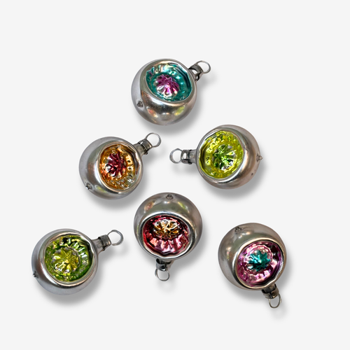 Set of 6 Mini Reflector Ornaments with Stars