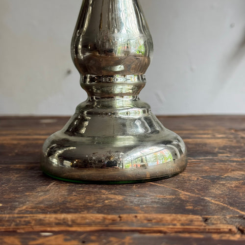 19th-century Mercury Glass Candle Holder (#10-6)