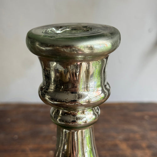 19th-century Mercury Glass Candle Holder (#10-6)