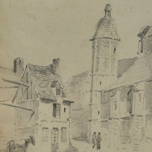 19th-century French Pencil Drawing by Alphonse Baril (#15)