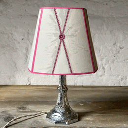 7" H Antique French Paper Custom Lampshade #A03