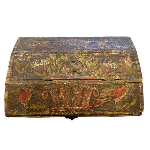 18th-century French Painted Trunk