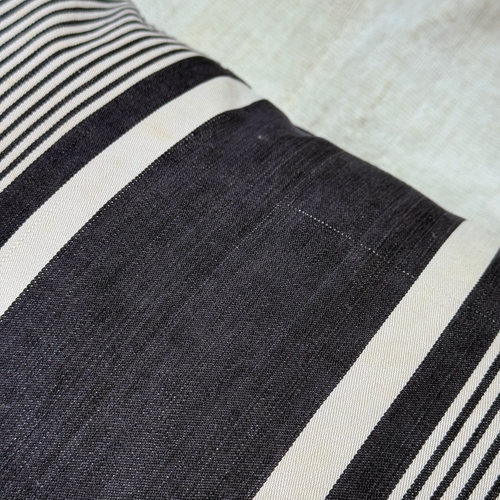 Custom 19th-century French Ticking Pillow (#3-03)