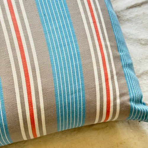 Custom 19th Century French Ticking Pillow (#5)