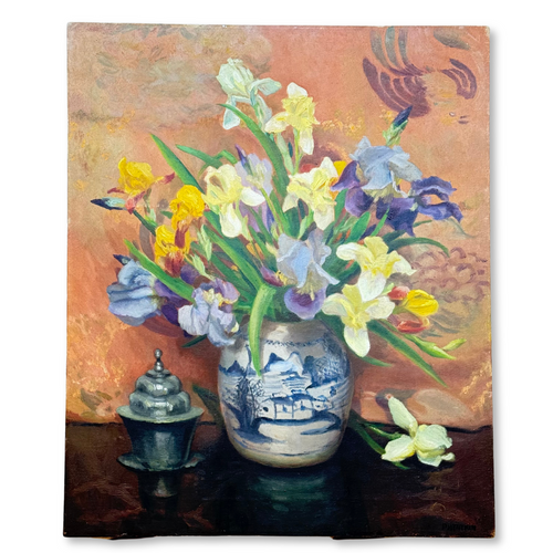 Mid 20th-century Dutch Floral Still Life Painting