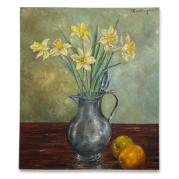 Mid 20th-century Dutch Floral Still Life Painting