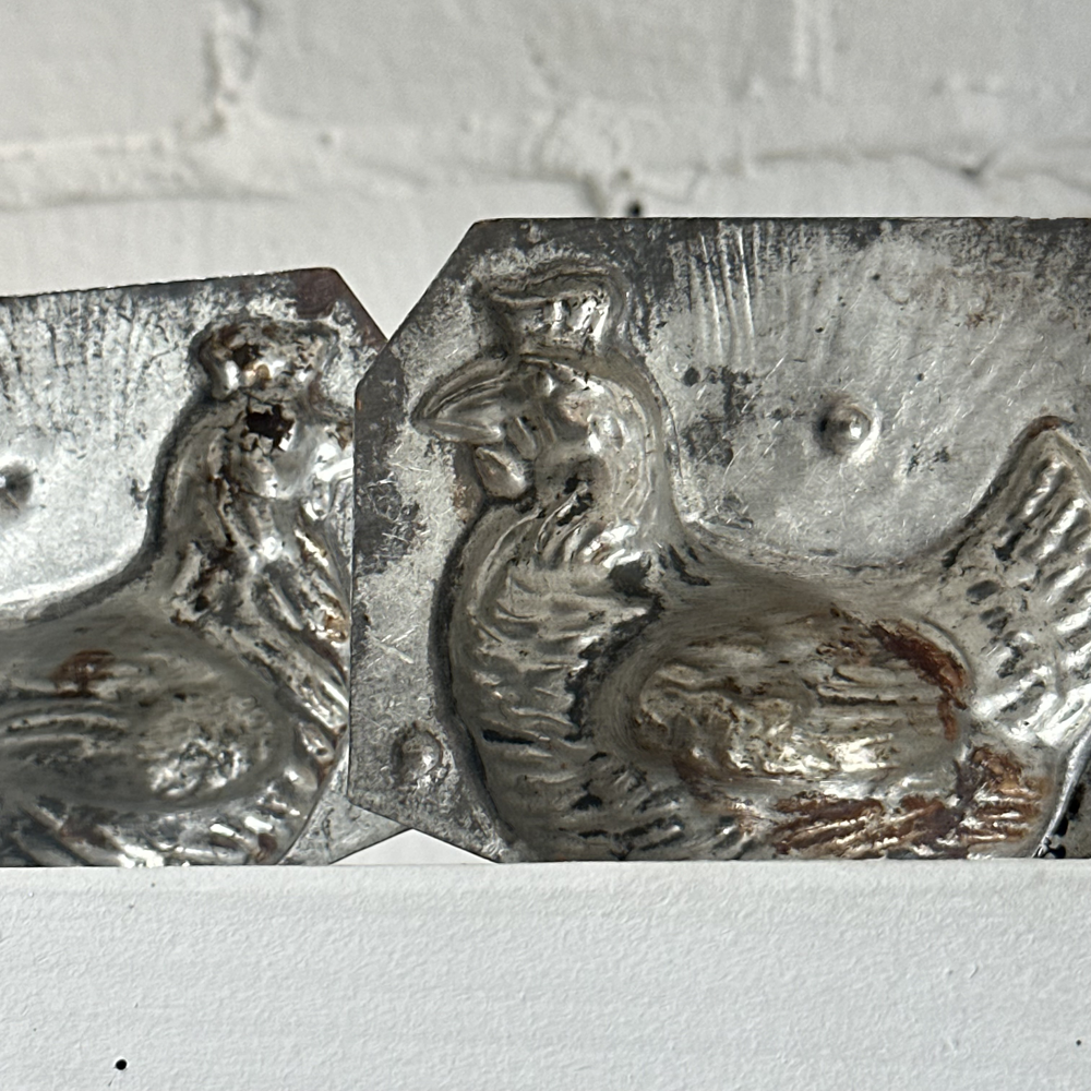 Antique Chocolate Hen Tin Mold (#47)