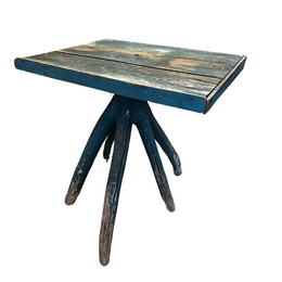 Early 20th Century Painted Blue American 5-Legged Table