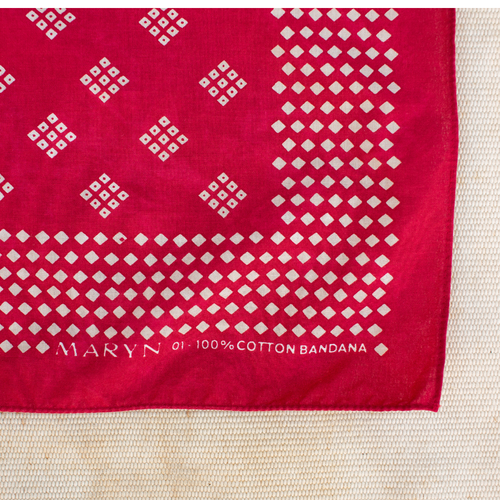 M A R Y N Work Cotton Bandana in Faded Mulhouse Red