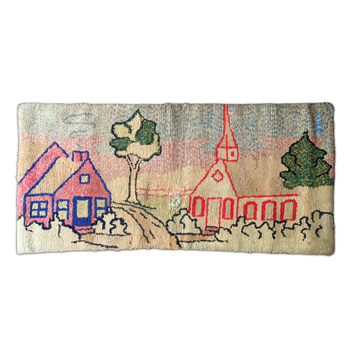 Vintage Church Rag Rug