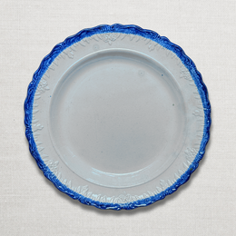 19th-century Blue Feather Edge Ironstone Plate (E)