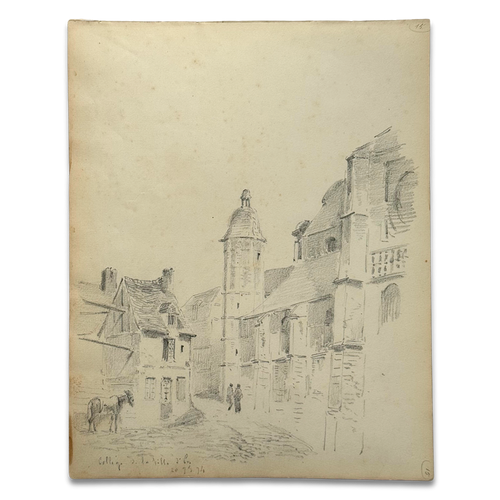 19th-century French Pencil Drawing by Alphonse Baril (#15)