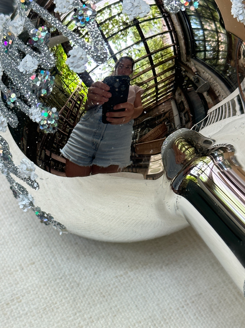 Nostalgic Silver Tree Topper with Snowflakes