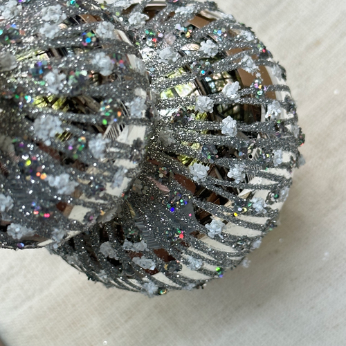 Nostalgic Silver Tree Topper with Snowflakes