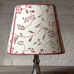 8" H Antique French Paper Custom Lampshade #A13