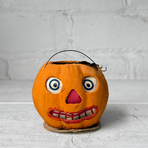 Vintage German Small Halloween Jack-O'-Lantern Bucket