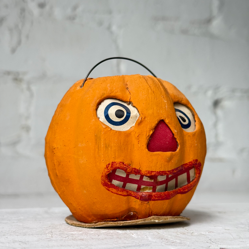 Vintage German Small Halloween Jack-O'-Lantern Bucket