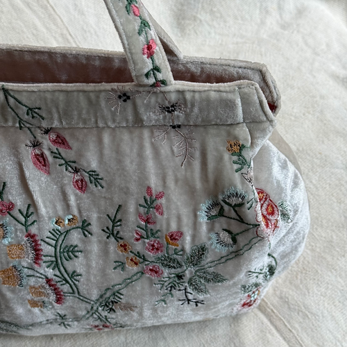 John Derian Custom Poppins Bag in S. Blue