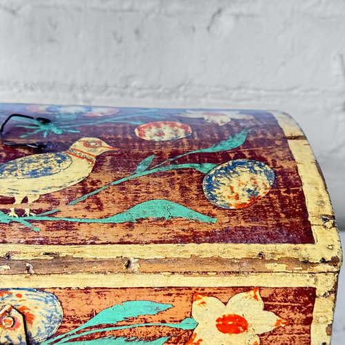 Small 18th-century French Painted Trunk