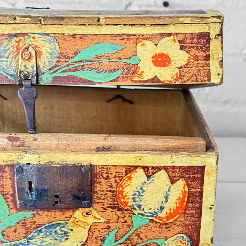 Small 18th-century French Painted Trunk
