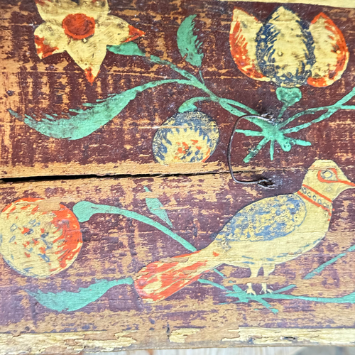 Small 18th-century French Painted Trunk