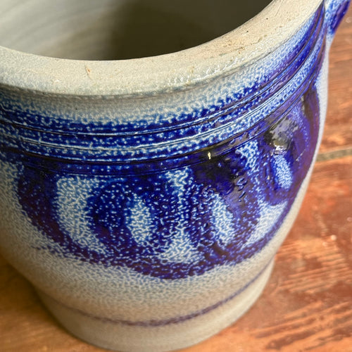 19th-century Salt-Glazed Stoneware German Crock (#6)