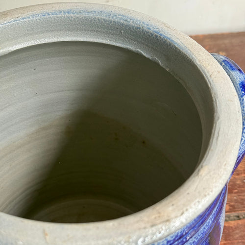 19th-century Salt-Glazed Stoneware German Crock (#6)