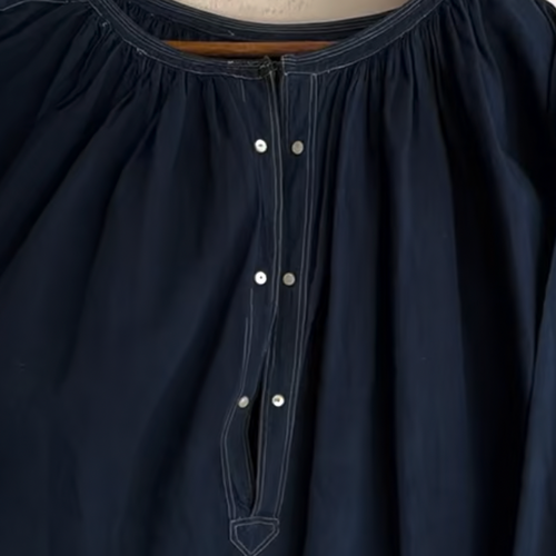 19th-century French Indigo Smock (#S-06)