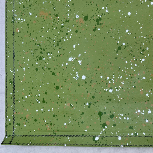 3'x 7'8.5" Black Point Mercantile Splatter Painted Canvas Mat #36