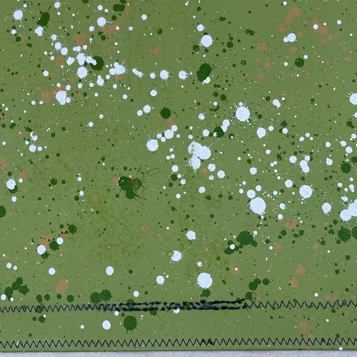 3'x 7'8.5" Black Point Mercantile Splatter Painted Canvas Mat #36